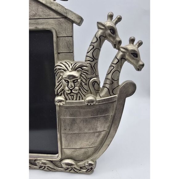 GODINGER Silver Plated NOAH'S ARK Photo Frame Children's Decor Bible - Picture 6 of 10
